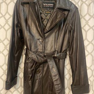 Wilson's Leather brown leather coat, size XS